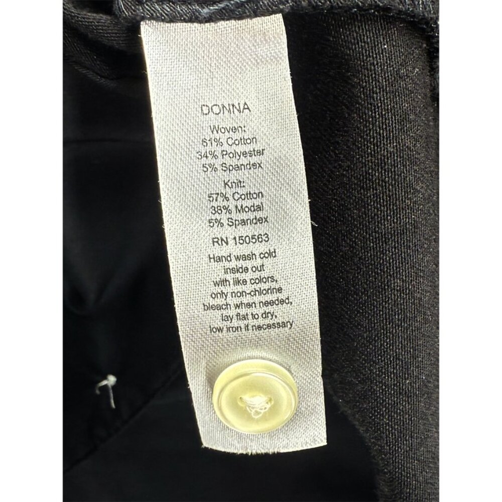 Hinson Wu Donna Black Wing Collar Shirt L - Picture 5 of 6